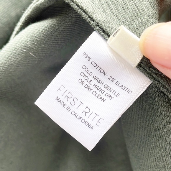 First Rite Green  herringbone utility Shop Coat - Picture 7 of 16